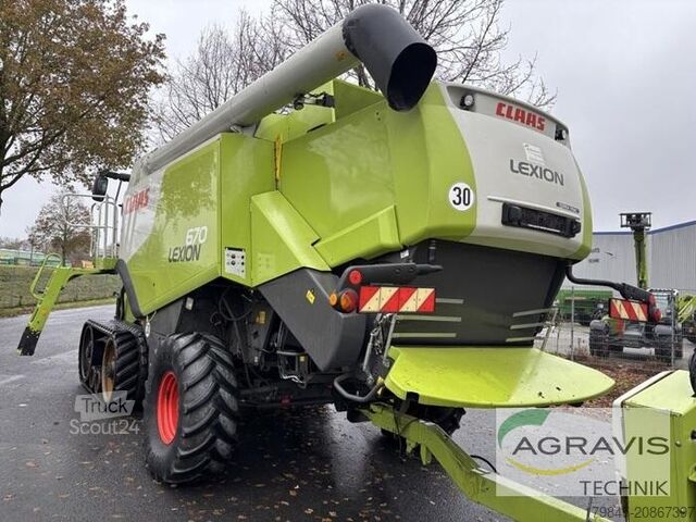 Maaidorser Claas LEXION 670 TERRA TRAC + SW V750 + TW