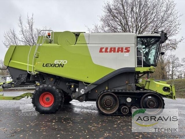 Maaidorser Claas LEXION 670 TERRA TRAC + SW V750 + TW