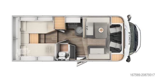 Polintegriran avtodom SUNLIGHT T 67 Adventure, 5 Sitze,Navi,RFK,6E,LED,AKTION