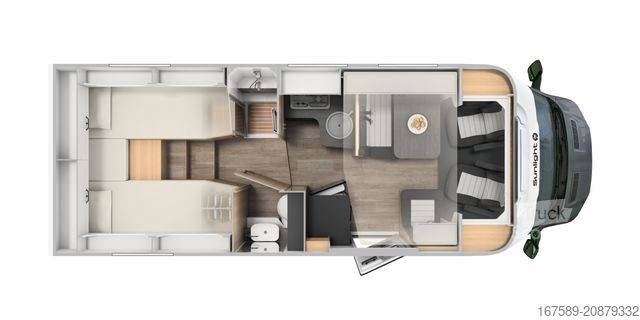 Polintegriran avtodom SUNLIGHT T 680 Adventure, Navi,6E,Xenon,WiFi,TV,AKTION