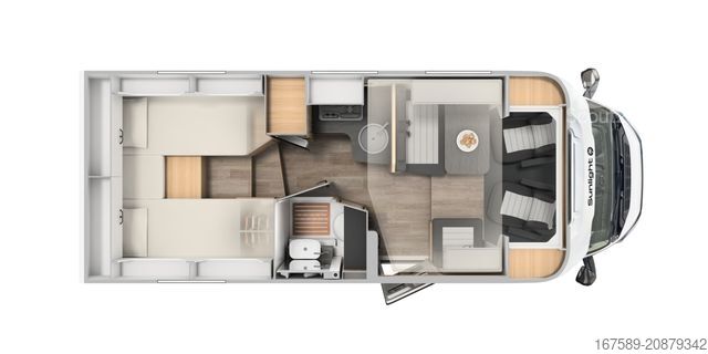 Polintegriran avtodom SUNLIGHT T 66 S Adventure, Hubbett,Voll LED,6E,AKTION