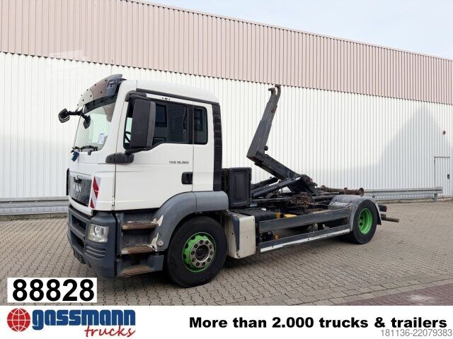Kamion s kipom s pomičnim kontejnerom MAN TGS 18.360 4X2 BL, Hyva 10.45 S,