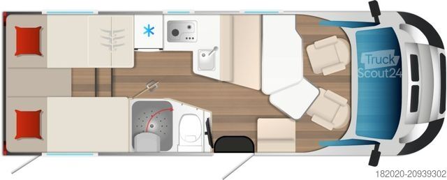 Daļēji integrēta kemperis BÜRSTNER Campeo TD 691 G UVP 98.120 ¤