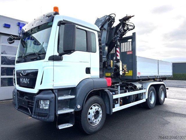 Φορτηγό γερανός roll-off MAN TGS 33.470BL-KRANCONTAINER!!-FUNK-TOPZUSTAND