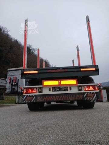Remorque à grumes SCHWARZMÜLLER PLATEAUANHÄNGER/MIT EX-TE RUNGEN/TOP