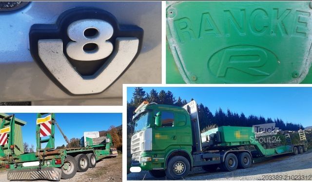 Camion forestier SCANIA R620/V8 & RANCKE WOOD PROCESSOR TRAILER