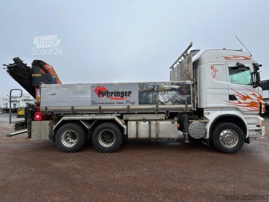Sklápač SCANIA R560CB 6X4 ZWEISEITENKIPPER MEILLER,  PALFINGER KRAN PK34002-SH, E5