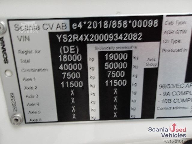 Volume trekker Scania R 460 EB - MEGA - HIGHLINE - 2x TANKs - ACC