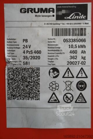 Truckbatteri GRUMA 24 Volt 4 PzS 460 Ah