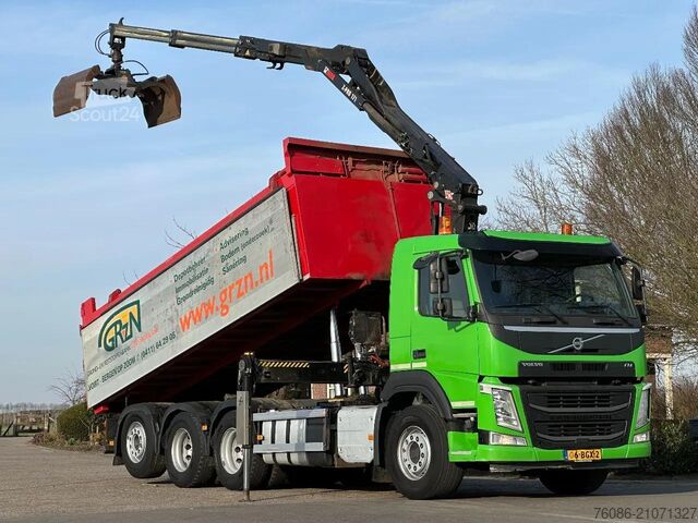 Tipper with crane Volvo FM 430 !!8X4 TRIPLE!! EURO6!! Z-KRAAN!!/KIPPER!...