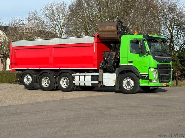Tipper with crane Volvo FM 430 !!8X4 TRIPLE!! EURO6!! Z-KRAAN!!/KIPPER!...