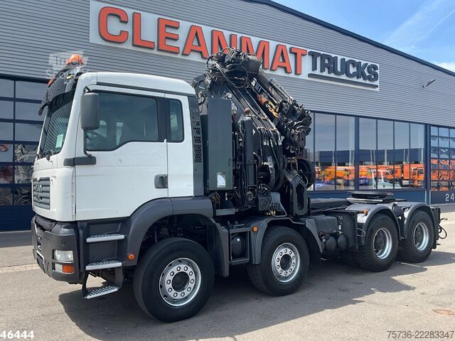 Camion-grue Man TGA 41.363 8x4 Manual Full steel Hiab 80 Tonmet...