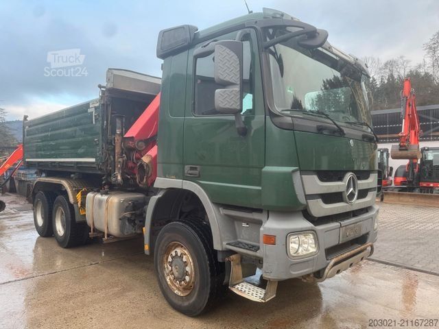 Camión volquete trilateral MERCEDES-BENZ Actros MP3 3344 AK 6x6  Kipper + Kran + Retarder