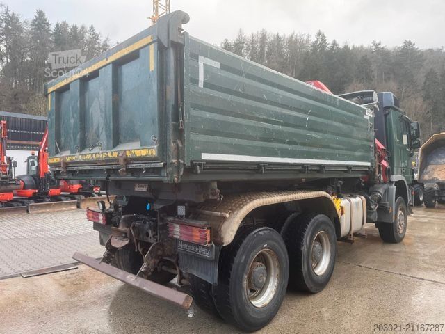 Camión volquete trilateral MERCEDES-BENZ Actros MP3 3344 AK 6x6  Kipper + Kran + Retarder