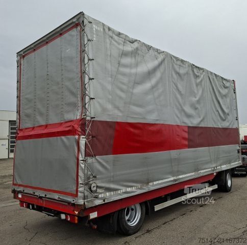 Otvorený príves s plachtou DINKEL 18 to 2-Achs Schiebeverdeck Glastransport Jumbo