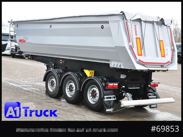 Tipper semitrailer BENALU Mega  25m³ Lift Stahl  SAF 4X4 Allrad 1350mm