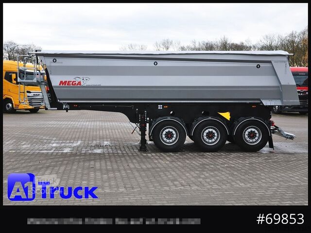 Tipper semitrailer BENALU Mega  25m³ Lift Stahl  SAF 4X4 Allrad 1350mm