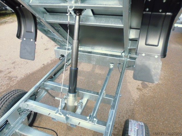 Trīsvienīga pašizgāzēja piekabe AGADOS DELTA Kipper 1500 kg - 257x147x35 cm