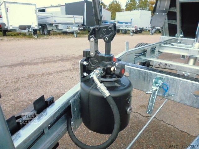 Trīsvienīga pašizgāzēja piekabe AGADOS DELTA Kipper 1500 kg - 257x147x35 cm