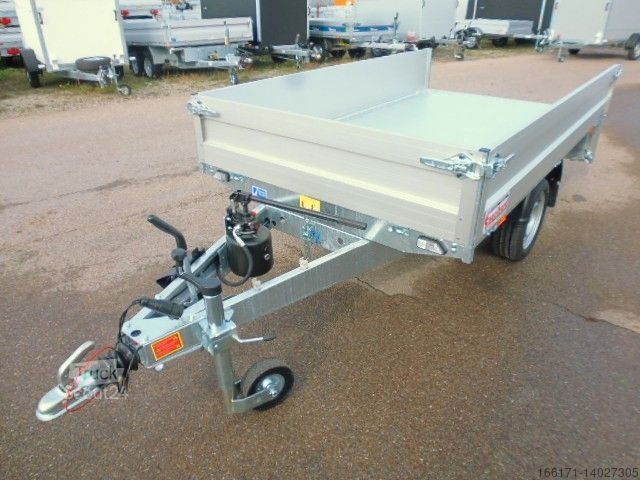 Trīsvienīga pašizgāzēja piekabe AGADOS DELTA Kipper 1500 kg - 257x147x35 cm