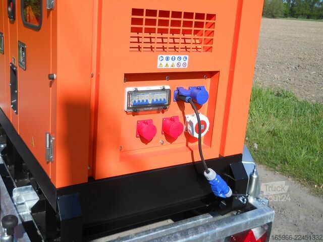 Işıklı mobil jeneratör WEKO 23KVA, ATS, AVR, Iso- Wächter, Lichtmast
