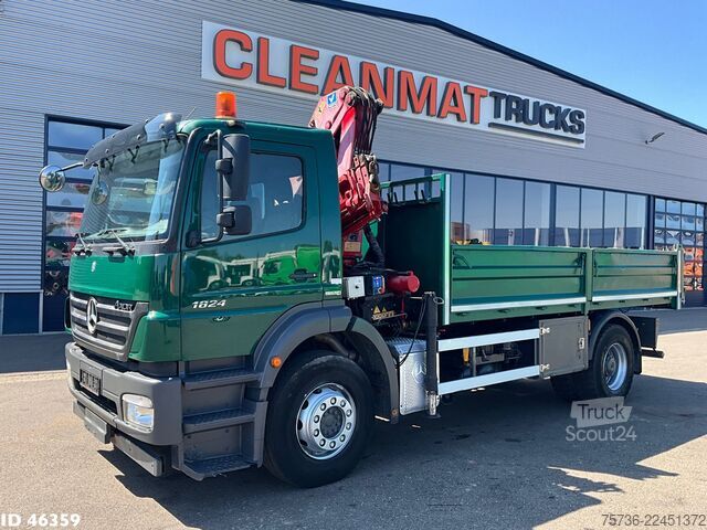 Vinçli damper Mercedes-Benz Axor 1824 Manual Full steel HMF 12 Tonmeter laa...