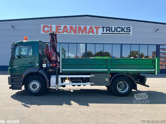 Vinçli damper Mercedes-Benz Axor 1824 Manual Full steel HMF 12 Tonmeter laa...