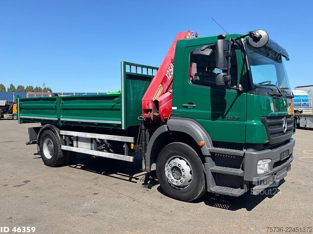 Vinçli damper Mercedes-Benz Axor 1824 Manual Full steel HMF 12 Tonmeter laa...