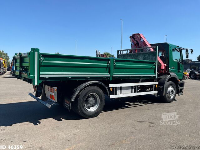 Vinçli damper Mercedes-Benz Axor 1824 Manual Full steel HMF 12 Tonmeter laa...