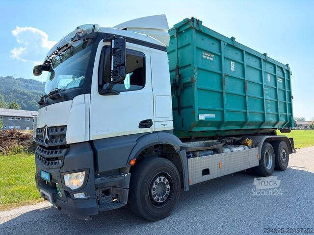 Kamion s kipom s pomičnim kontejnerom MERCEDES-BENZ AROCS 2742 ABROLLKIPPER+CONTAINER*2015*EURO6*