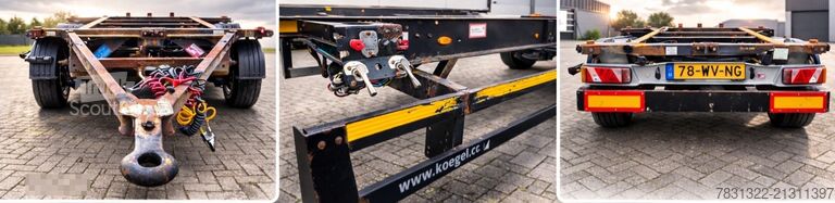 Châssis de semi-remorque porte-conteneurs Kögel 2 assige container chassis