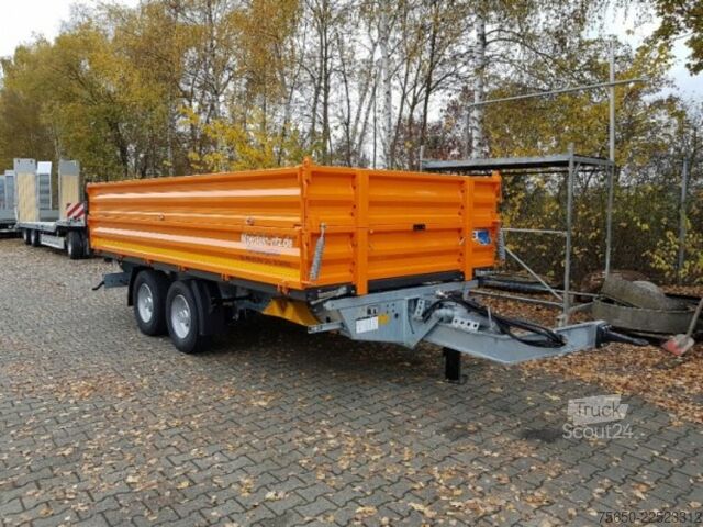 Причіп-самоскид Möslein TTD13- BA Orange  13 t Tandem Kipper Tiefladermit Bordwand- Aufsatz-- Neufahrzeug --