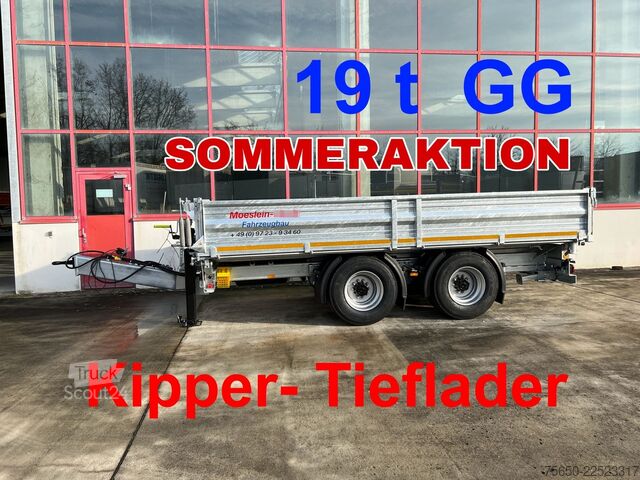 Причіп-самоскид Möslein TTD 19 B  19 t Tandemkipper- Tieflader, Breitbereifung