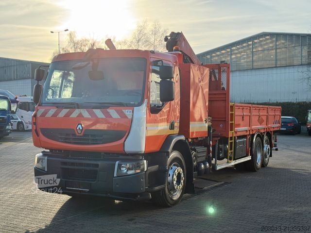 Autokran RENAULT Premium Lander Pritsche mit Kran FASSI