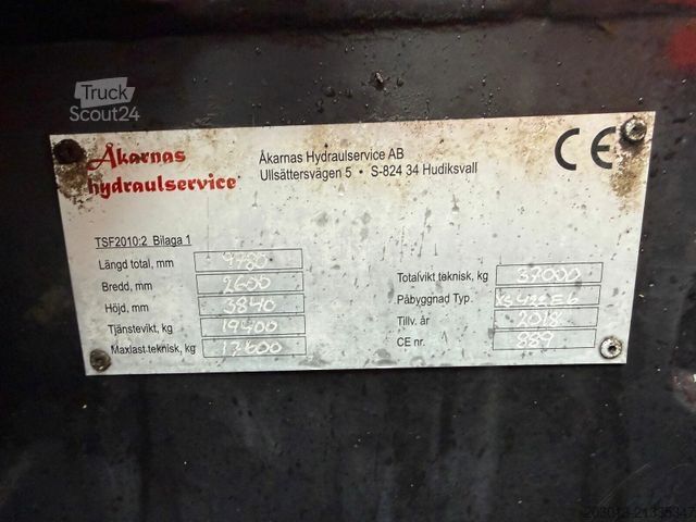 Standard SZM SCANIA R580 LB 8x2*6 HNB SZM mit Kran HIAB XS 422