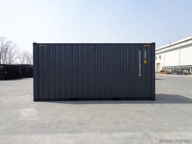 Transportni zabojnik 20 Fuß High Cube Seecontainer / RAL 7016 Lagercontainer / Anthrazit / one Way