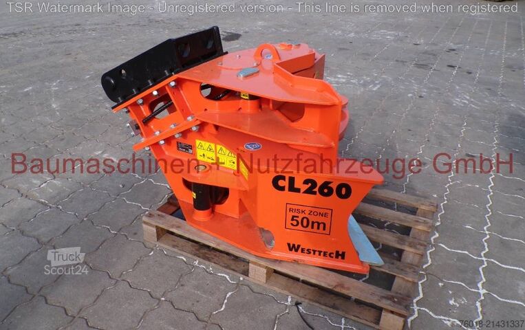 Westtech Woodcracker CL260 keruukahmari puunkatkaisusakset – tehdasuusi Westtech Woodcracker CL260 Sammelgreifer Baumschere -werkne