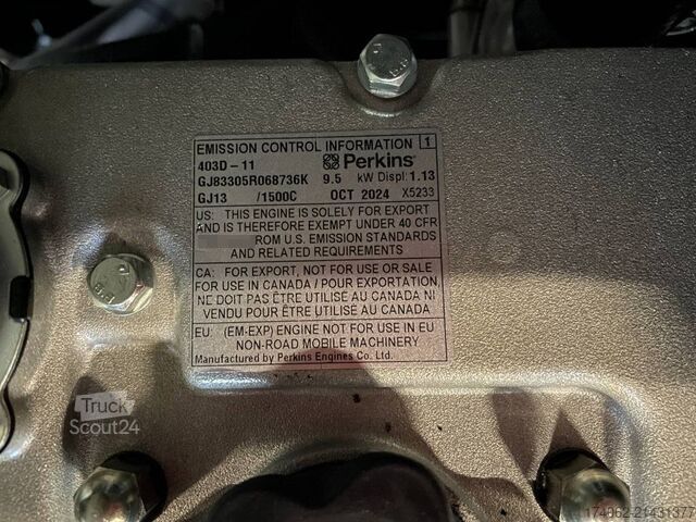 Ballast Perkins 403D-11G - 11 kVA Generator - DPX-19799