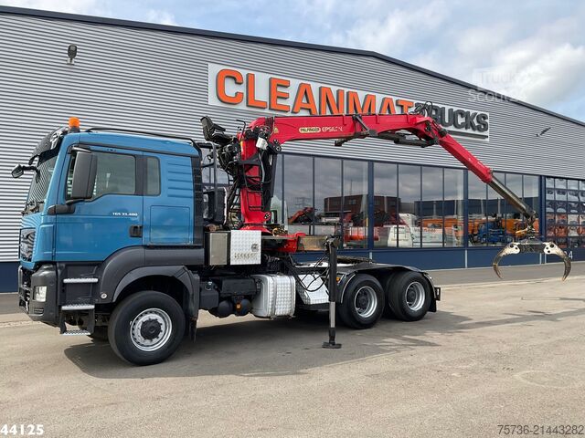 Crane truck Man TGS 33.480 6x6 Euro 6 Palfinger 27 Tonmeter boo...