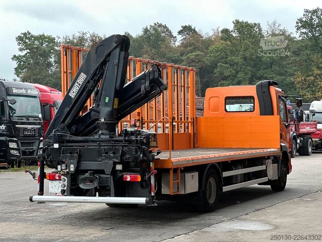 شاحنة مسطحة DAF LF 55.280 4x2 BL Pritsche mit FASSI LK & Glastr.
