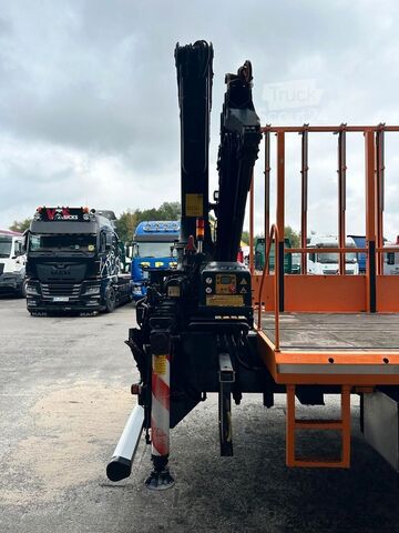 شاحنة مسطحة DAF LF 55.280 4x2 BL Pritsche mit FASSI LK & Glastr.