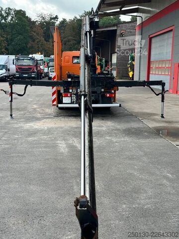 شاحنة مسطحة DAF LF 55.280 4x2 BL Pritsche mit FASSI LK & Glastr.