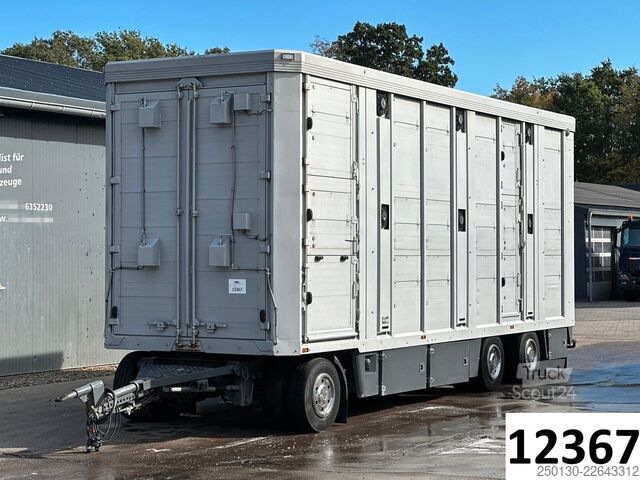 مقطورة نقل الخيول MENKE-JANZEN 2.Stock Viehanhänger * Hubdach* Tränke* 39m²