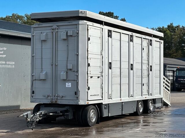 مقطورة نقل الخيول MENKE-JANZEN 2.Stock Viehanhänger * Hubdach* Tränke* 39m²