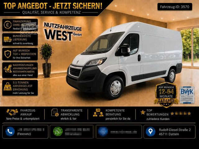Fourgon surélevé PEUGEOT Boxer HDI L2-H2*Hoch+Lang*Garantie*1.Hand*