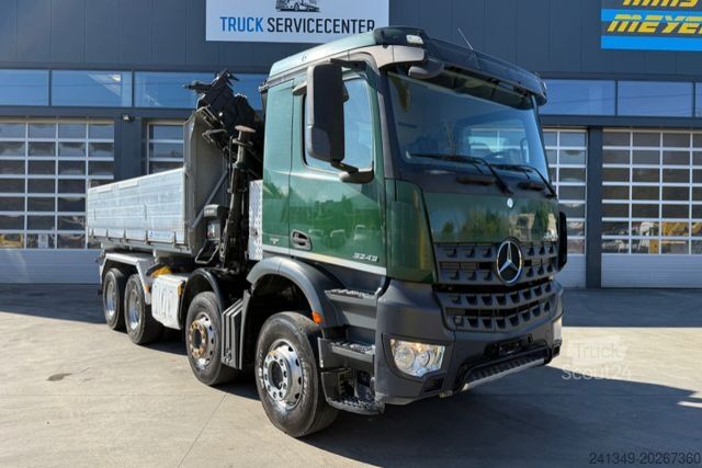 Kipper LKW MERCEDES-BENZ Arocs 3242 8x4 Hiab 166-4