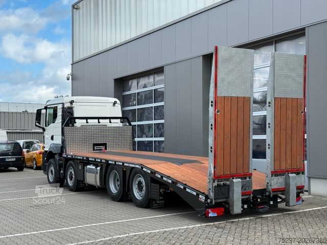 Camion porte-voitures MAN TGS 35.520 8x2H Maschinentransporter Funk* Seil*