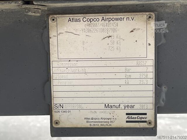 Compressore frigorifero Atlas Copco XAS 57 DD