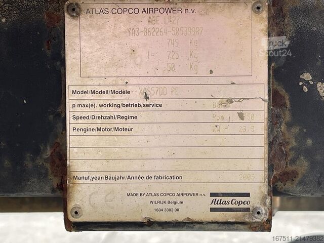 Compressore frigorifero Atlas Copco XAS 57 DD