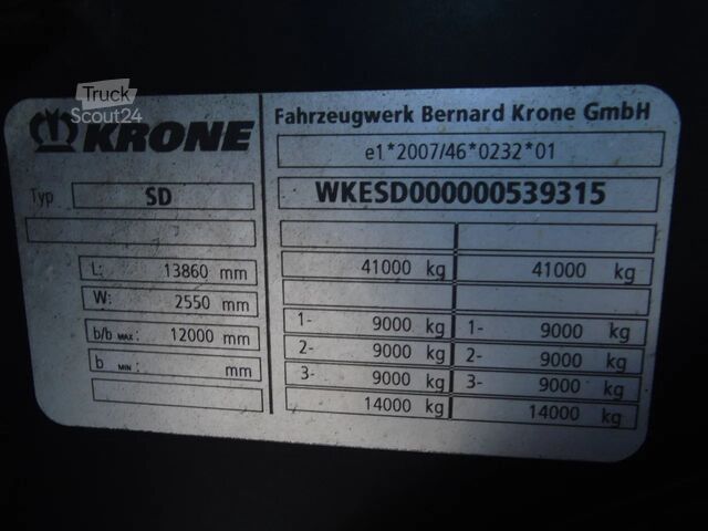 Чемодан Krone 3xAXLE SAF
